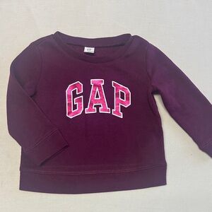 GAP Kids Burgundy Sweatshirt with Pink Logo